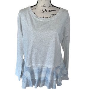 ALTAR’D STATE gray, blue & white long sleeve appears layered Medium.